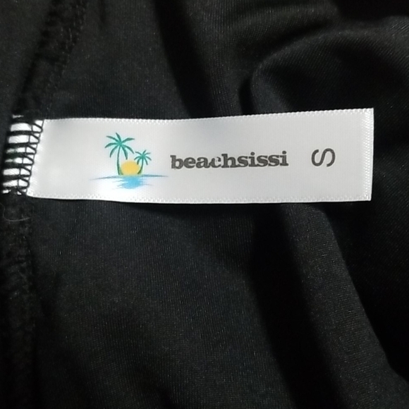 Beachsissi Black High Waisted Bikini Swim Bottoms Size Small - Picture 6 of 7